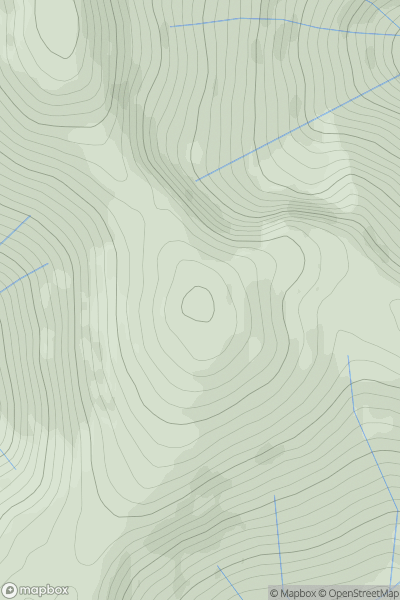 Thumbnail image for Beinn Tharsuinn [Loch Long to Loch Lomond] showing contour plot for surrounding peak